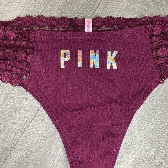 NWT Victoria’s Secret PINK Lace Thong - Picture 2 of 7